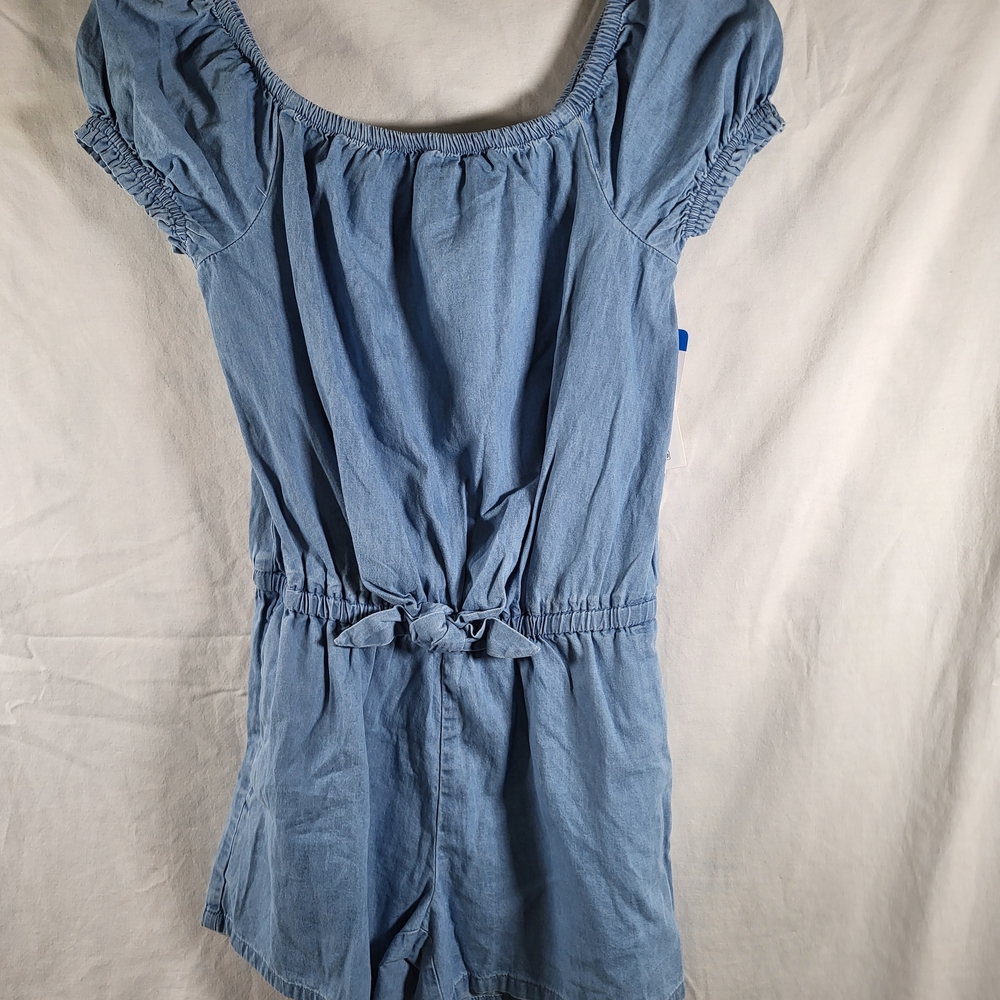 Nwt Girls Size 10/12 GAP Light Blue Kids Romper Outfir